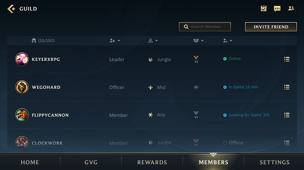 Gremios en Wild Rift