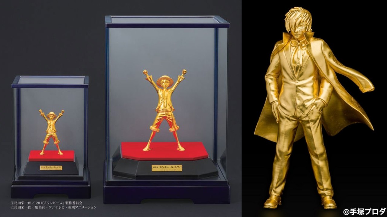 Top figuras de anime más caras Monkey D Luffy versión oro 