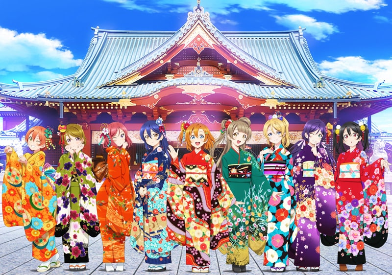 Love Live! - Las chicas de μ's lucen encantadores kimonos en una colaboración 