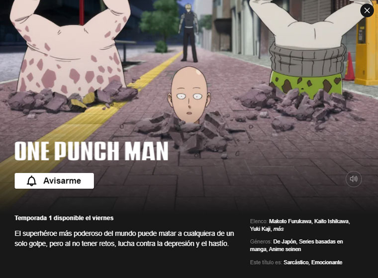 One Punch Man Netflix