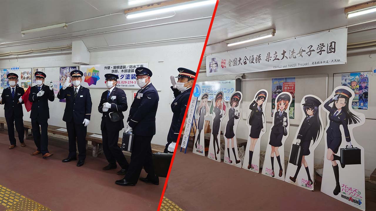 Girls und Panzer estación trenes