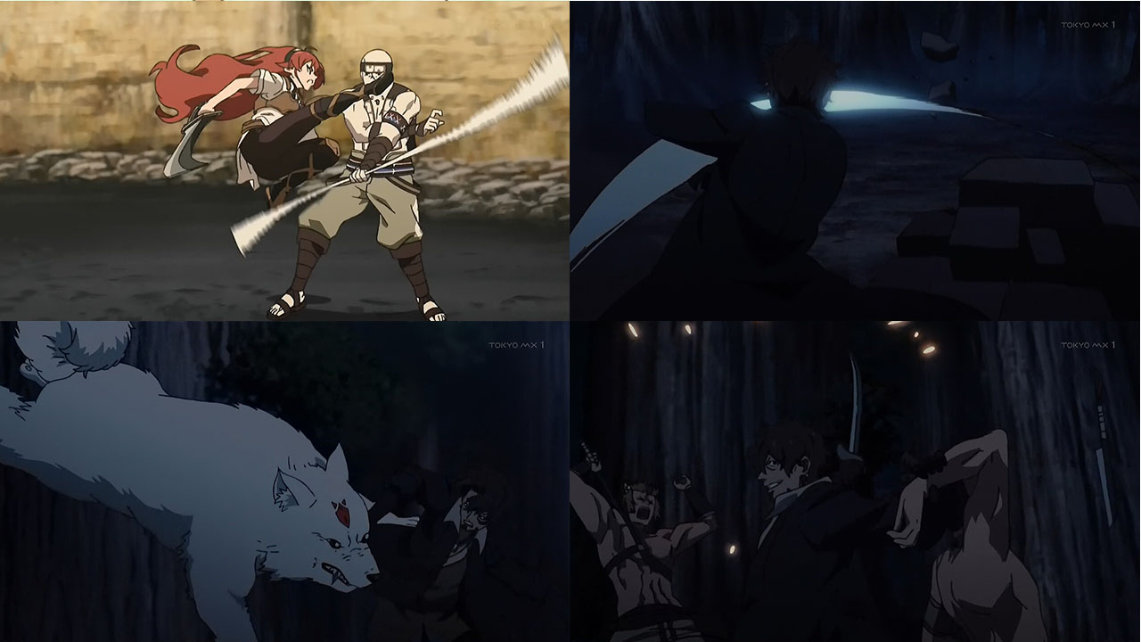 varias escenas de pelea