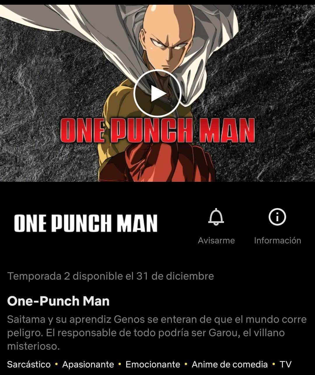 One Punch Man Netflxi