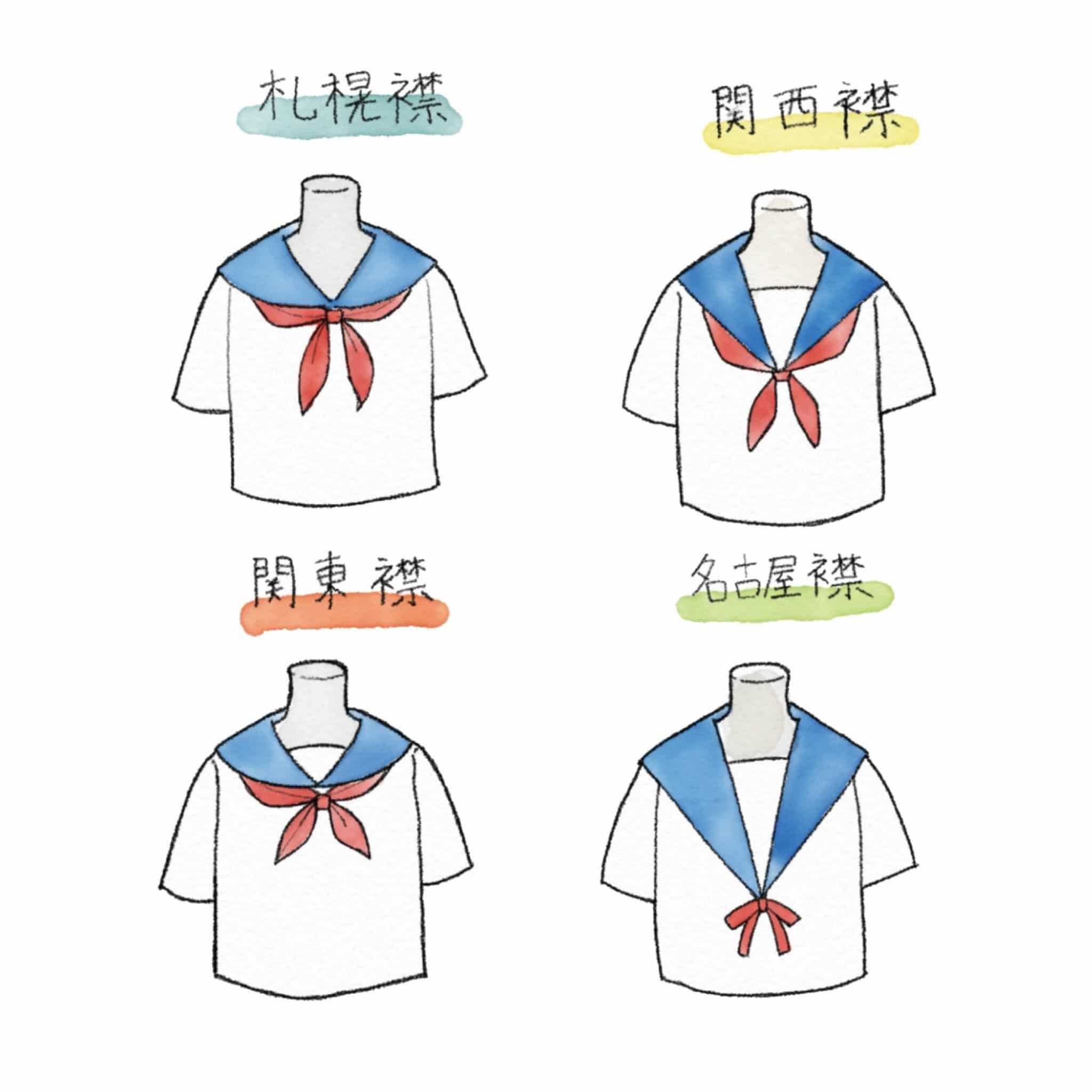 Uniformes japón diferencias