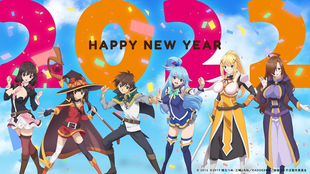 Konosuba! celebra el año nuevo con una ilustración especial