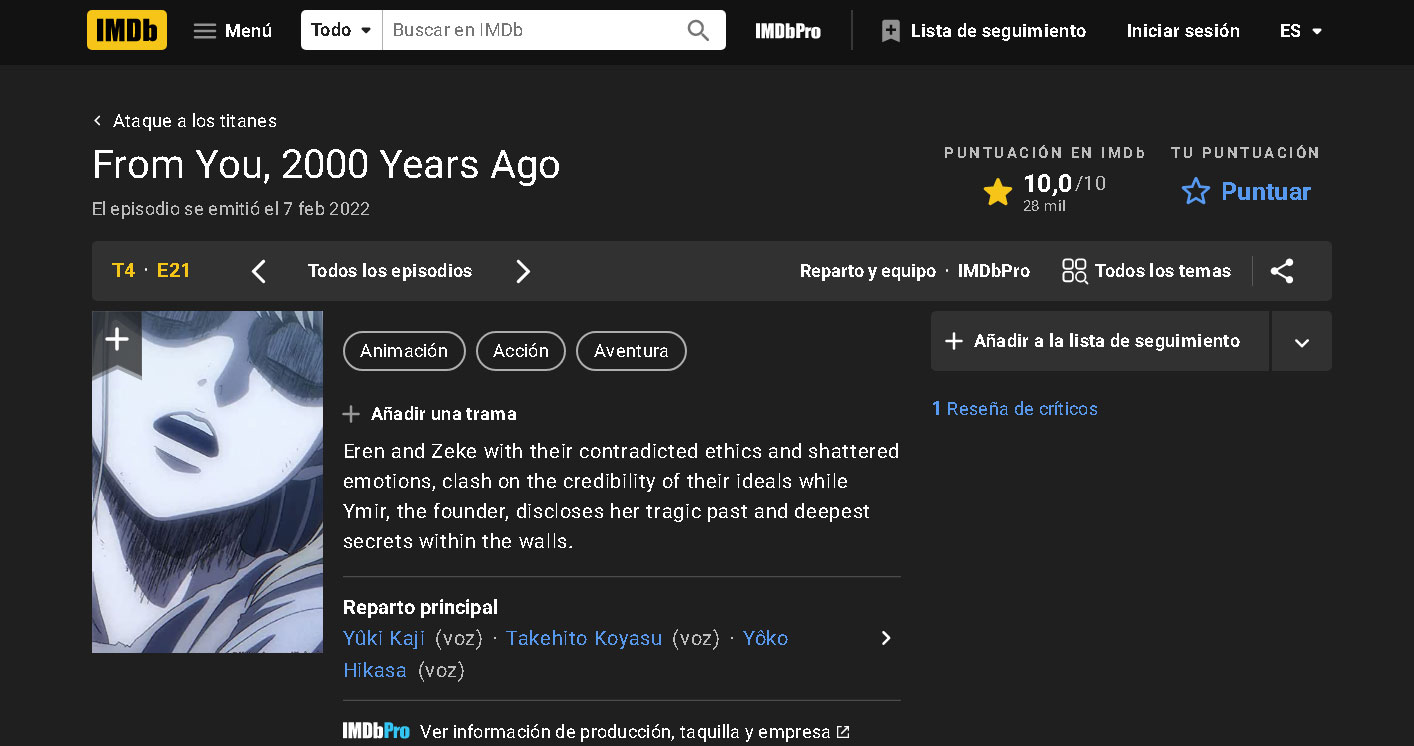 Shingeki no Kyojin: The Final Season Part 2 IMDb