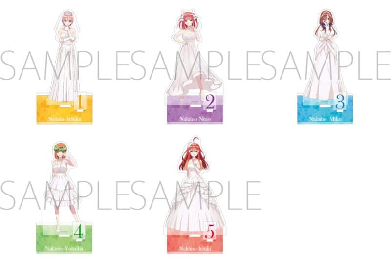 Go-toubun no Hanayome colaboracion animate figuras acrilico 1