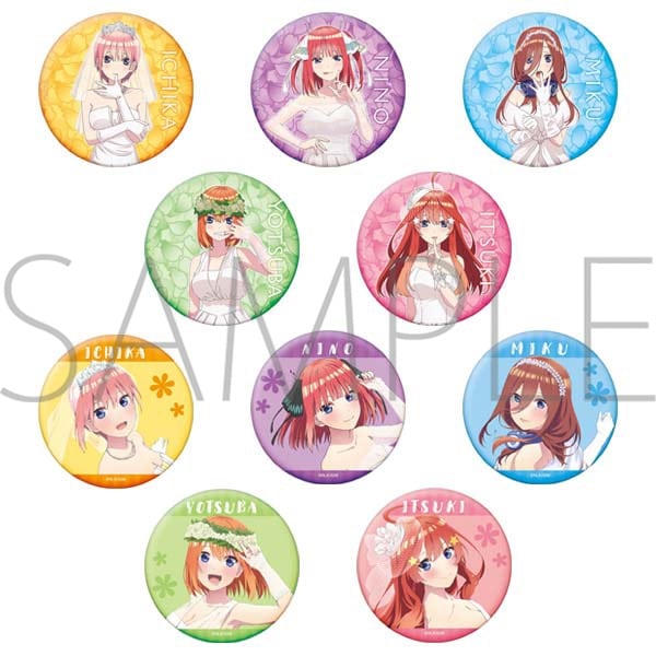 Go-toubun no Hanayome colaboracion animate insignias de lata