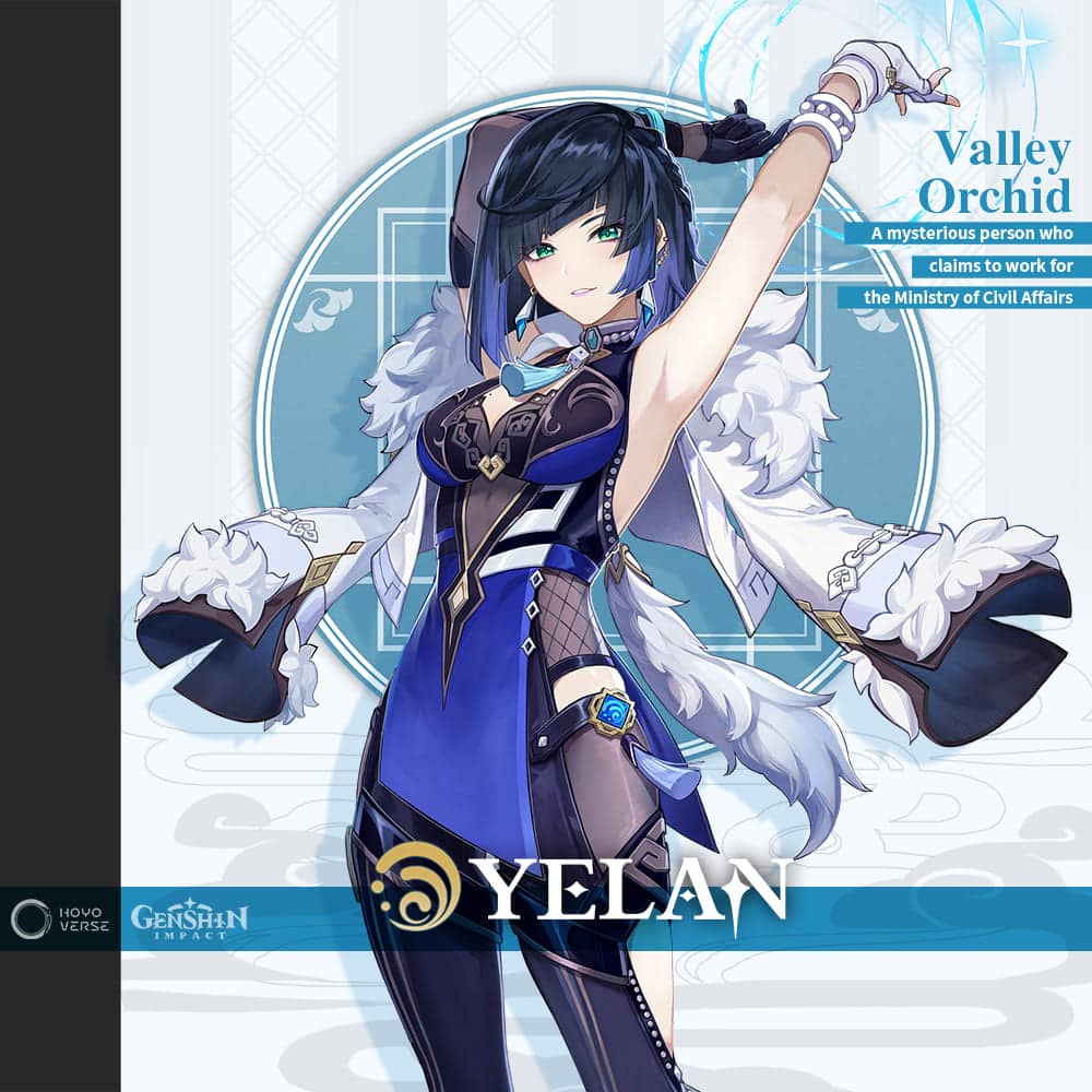 Yelan genshin impact splashart