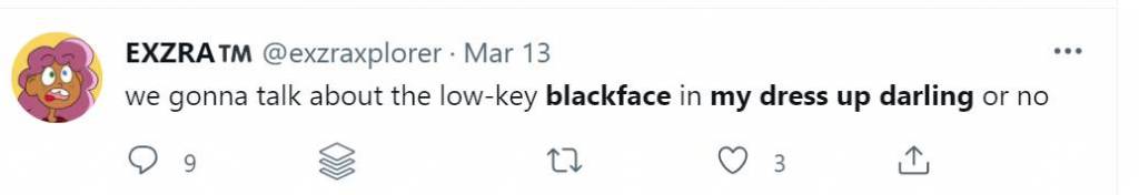 my-dress-up-darling-blackface-twitter