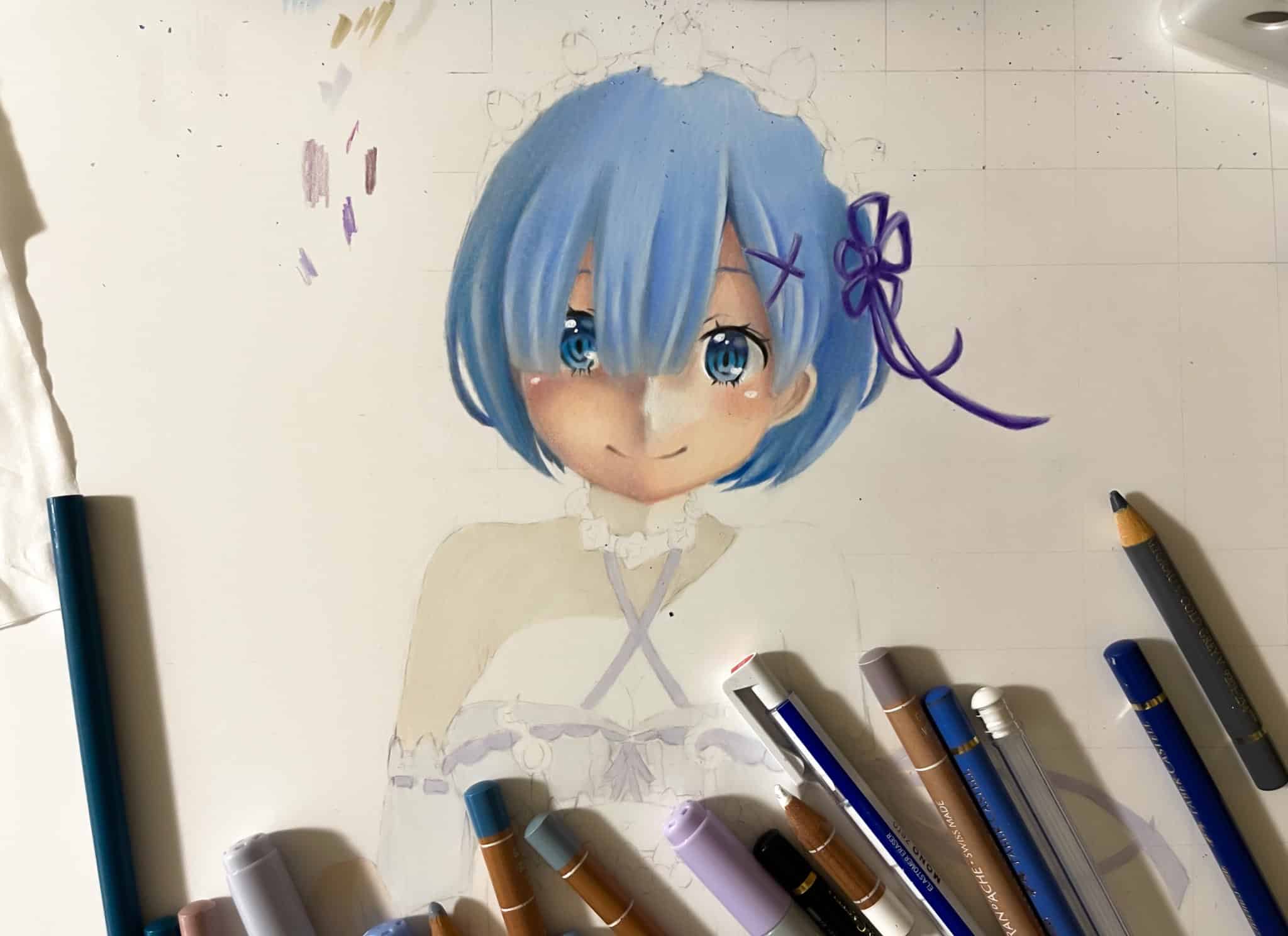 Re:Zero - Un increíble Fanart de Rem dejo sorprendidos a los fans.