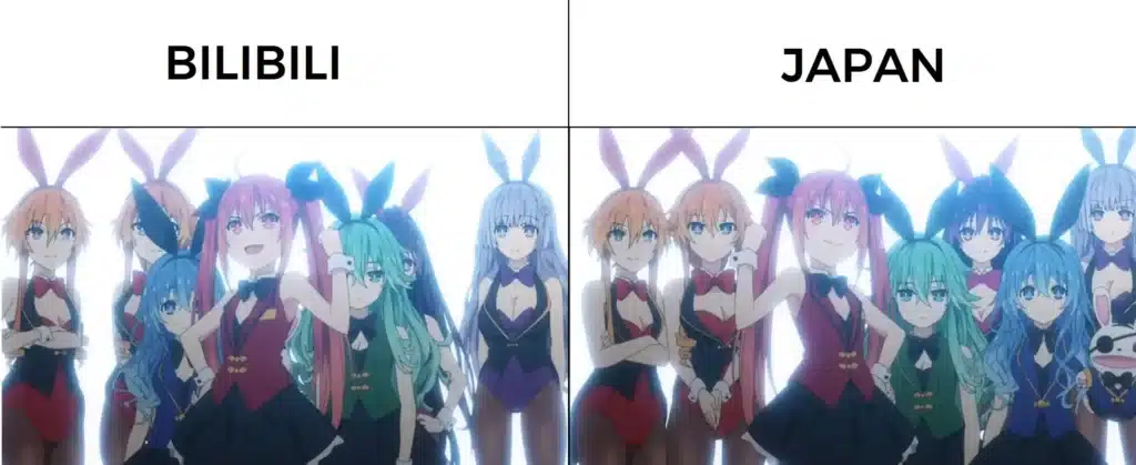 date a live iv 4 comparativa de la mala animacion del tercer episodio