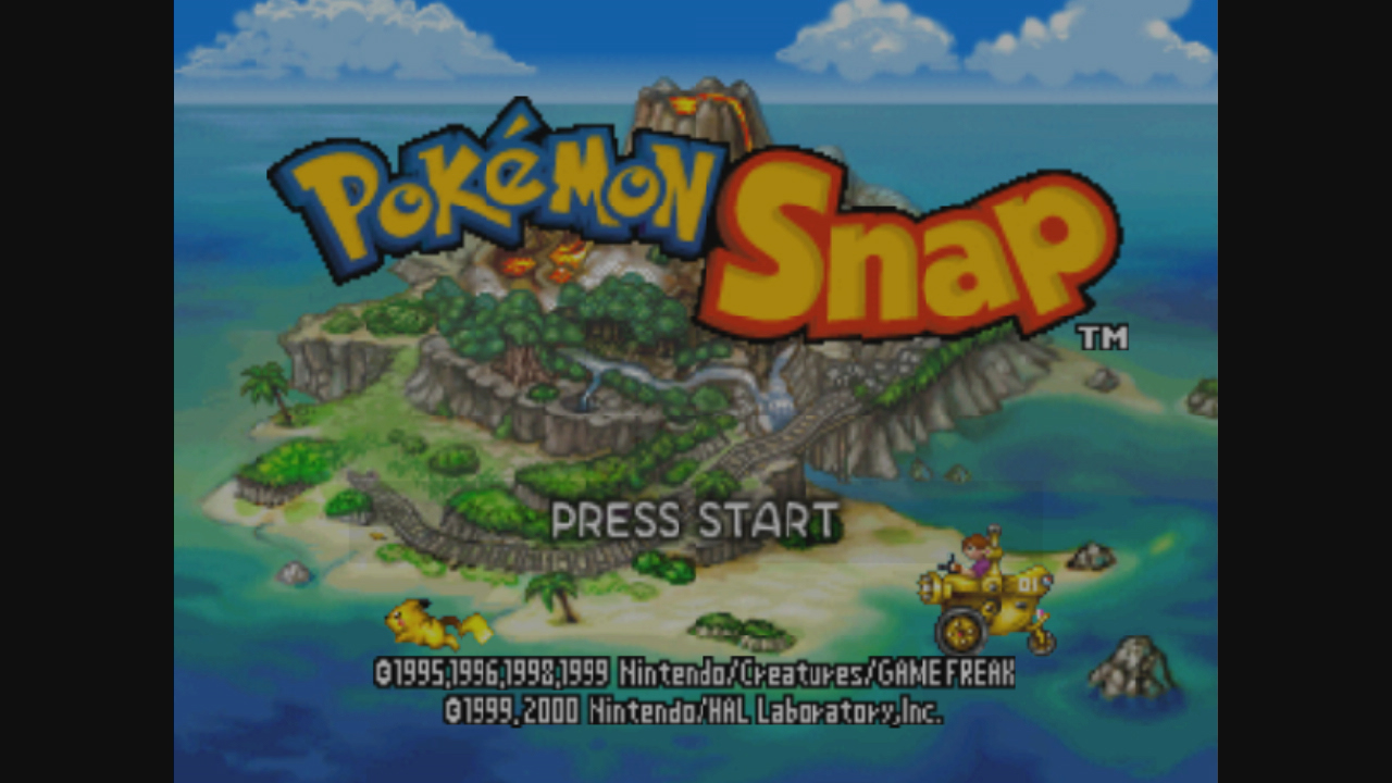 Pokemon Snap pantalla de inicio