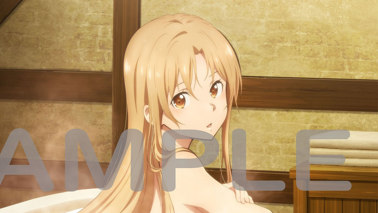 Sword Art Online Asuna estrena una ilustración tomando un baño