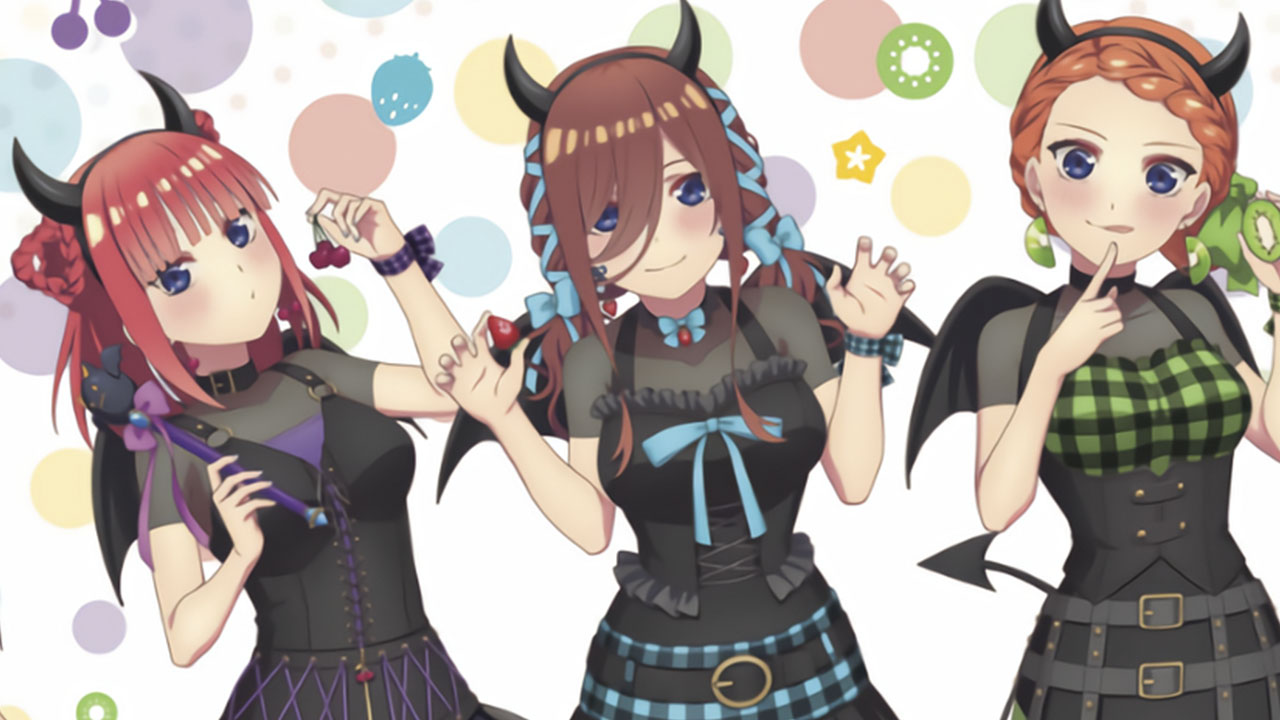 Las quintillizas de Go-Toubun no Hanayome se visten de coquetas demonios en esta colaboración