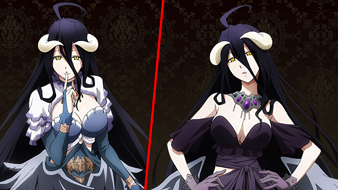 Overlord: Albedo viste un hermoso vestido para una ilustración