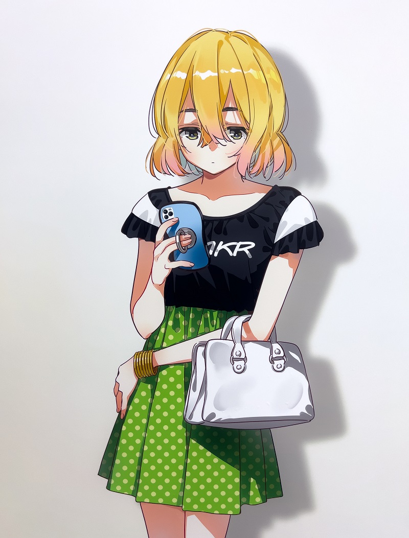 Kanojo, Okarishimasu maravilla con una ilustración en tamaño real de las chicas