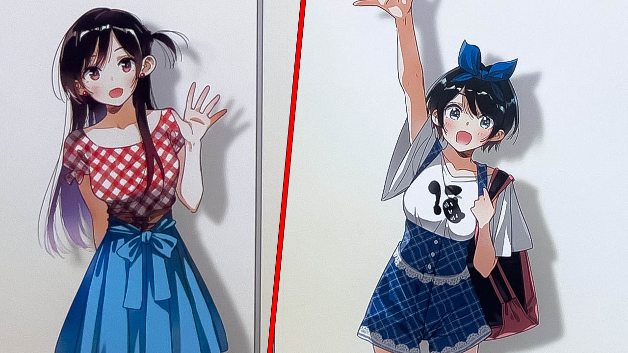 Kanojo, Okarishimasu maravilla con una ilustración en tamaño real de las chicas