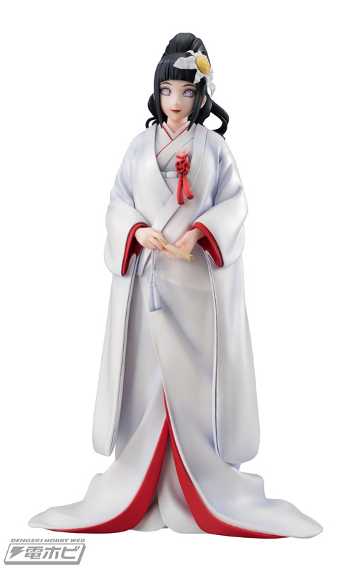 Naruto Hinata luce un hermoso vestido de novia en una figura