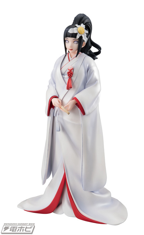 Naruto Hinata luce un hermoso vestido de novia en una figura
