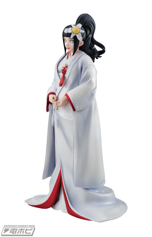 Naruto Hinata luce un hermoso vestido de novia en una figura
