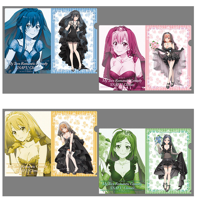 Oregairu Las chicas visten hermosos vestido de novia de color negro