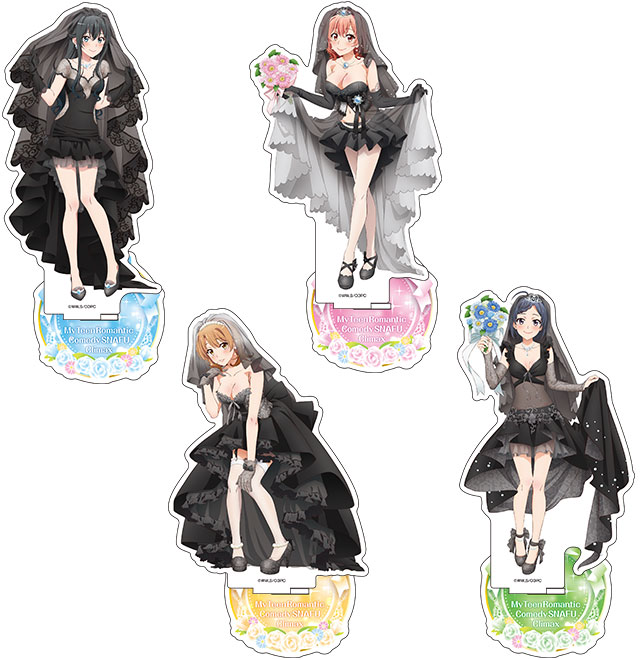 Oregairu Las chicas visten hermosos vestido de novia de color negro