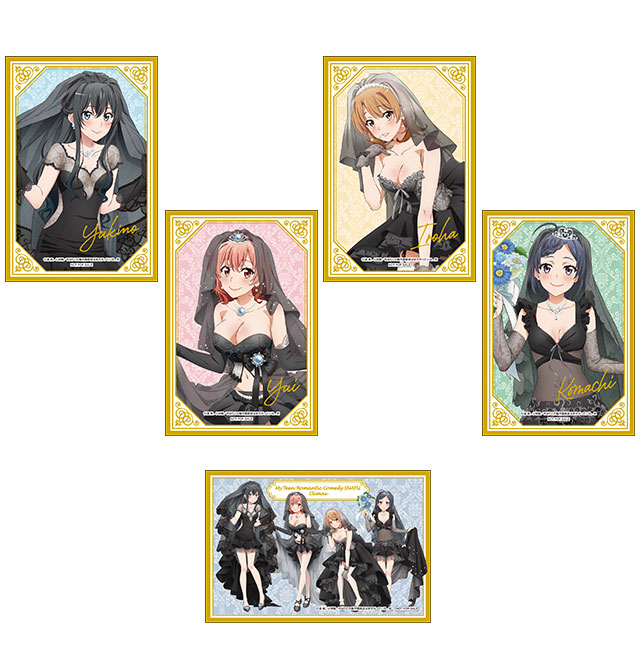Oregairu chicas  hermosos vestido de novia color negro