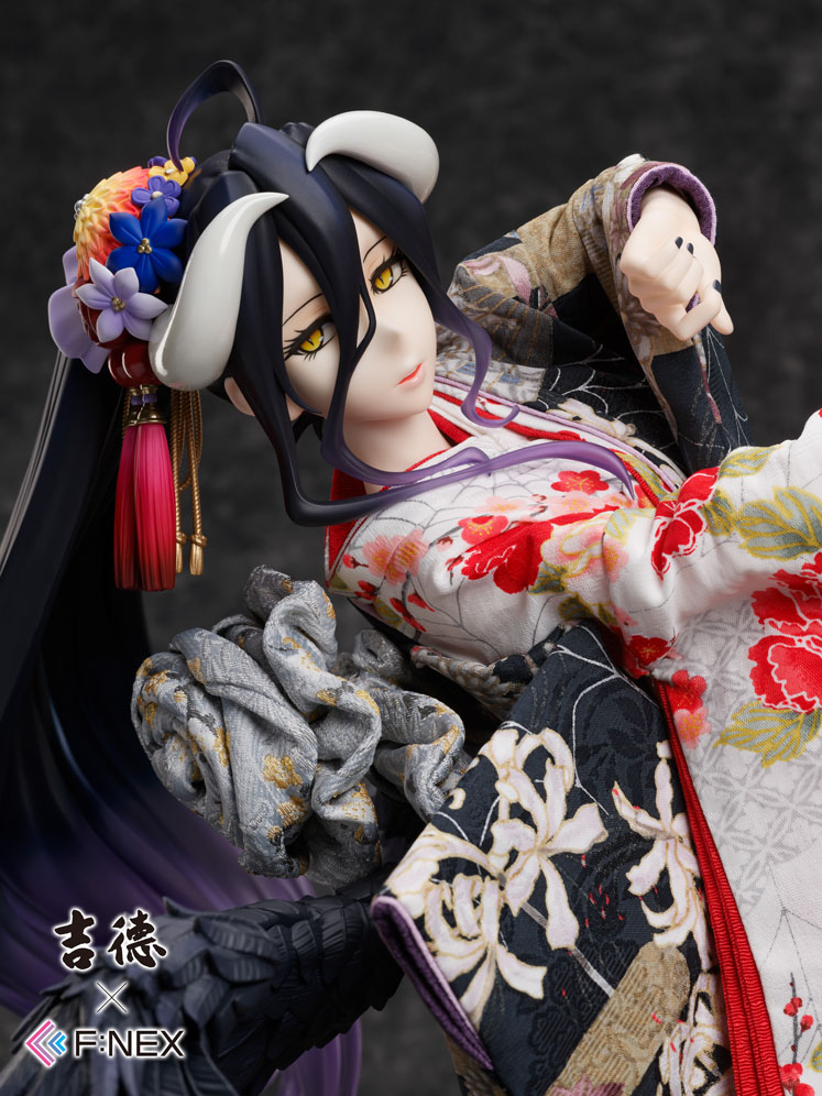 Overlord Albedo viste un hermoso kimono para una figura