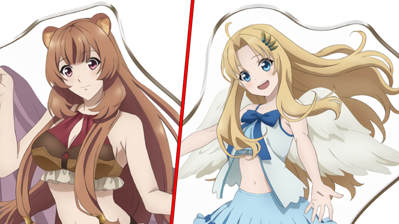 Tate no Yuusha no Nariagari Rapthalia, Filo y Melty lucen trajes de baño en acrílicos