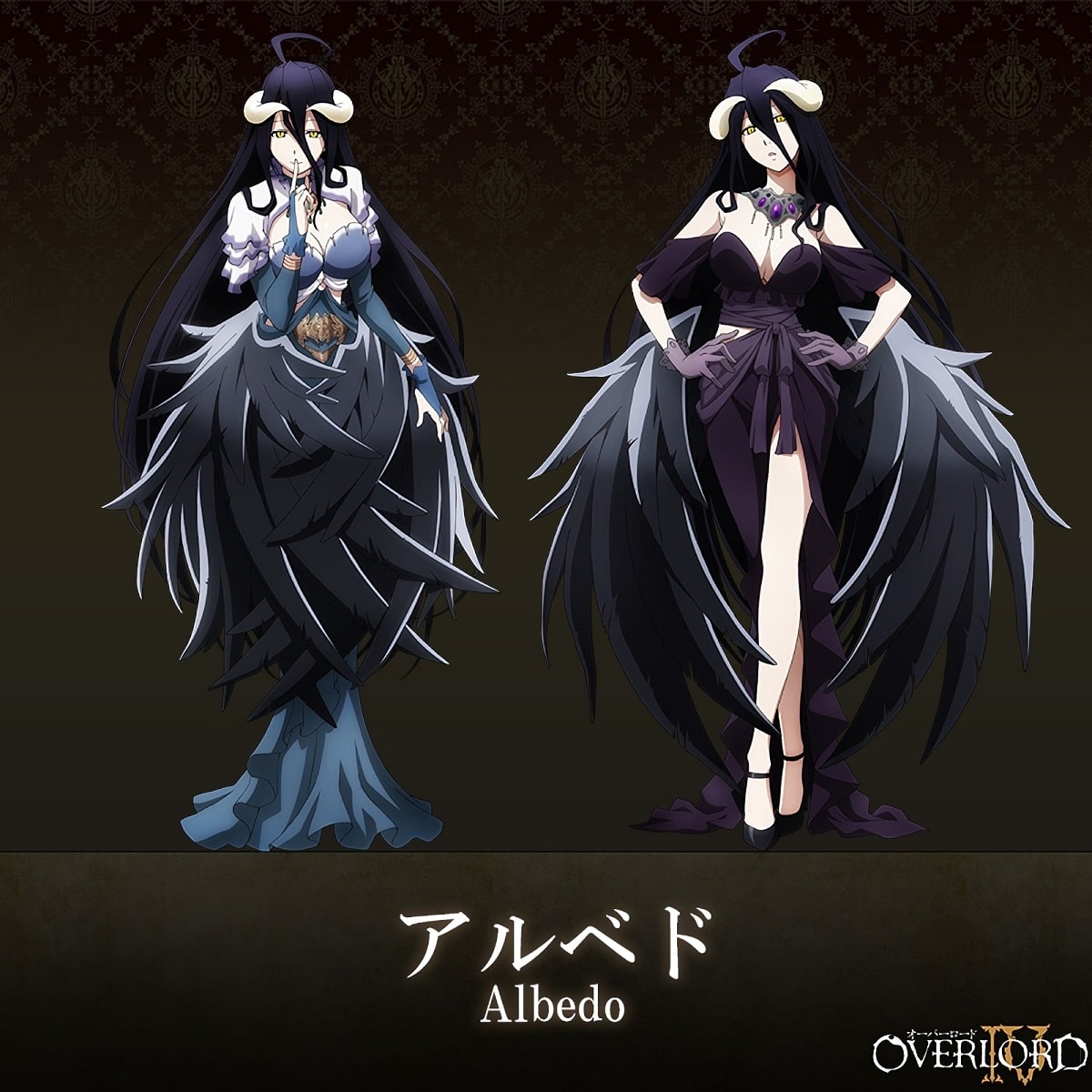 Overlord: Albedo viste un hermoso vestido para una ilustración
