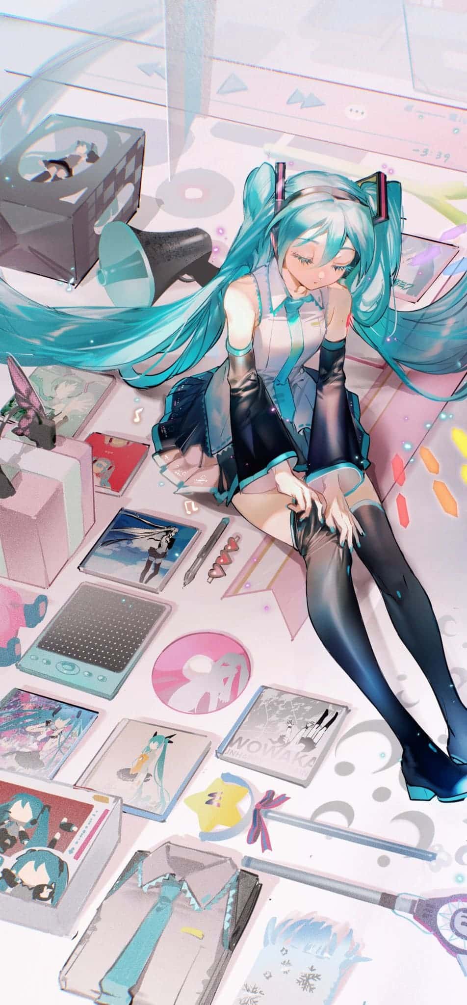 Hatsune miku cumpleaños ilustración