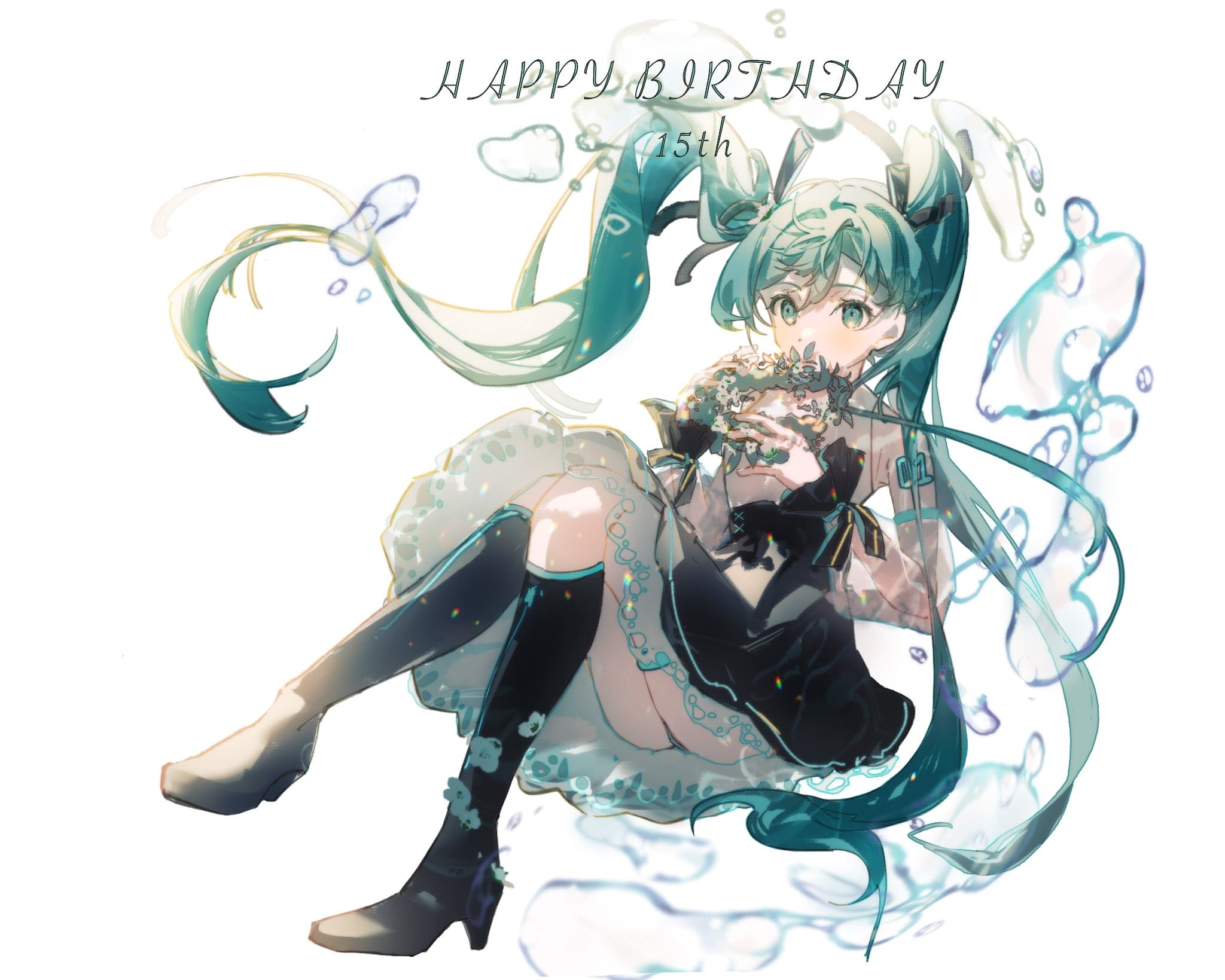 Hatsune miku cumpleaños ilustración7