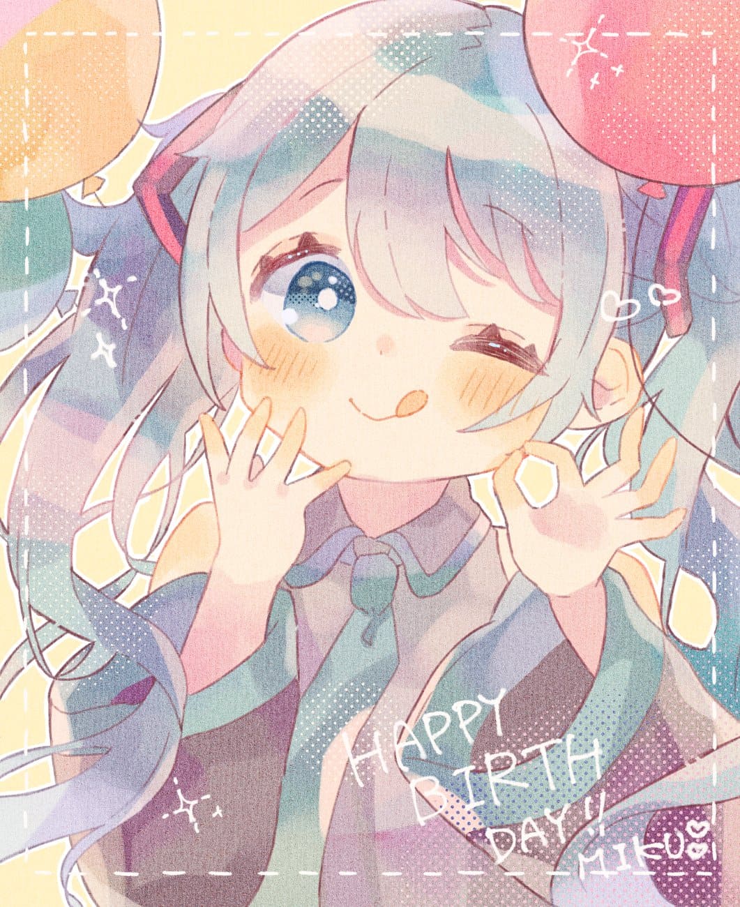 Hatsune miku cumpleaños ilustración8