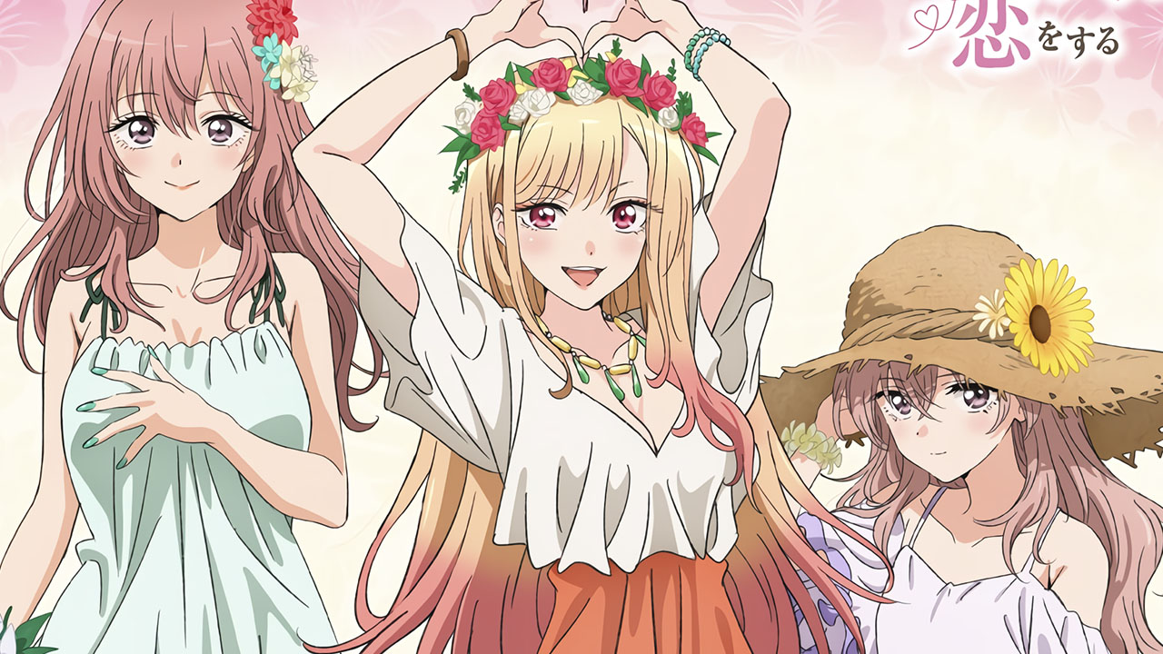 Sono Bisque Doll wa Koi wo Suru: Marin, Sajuna y Shinju visten vestidos veraniegos