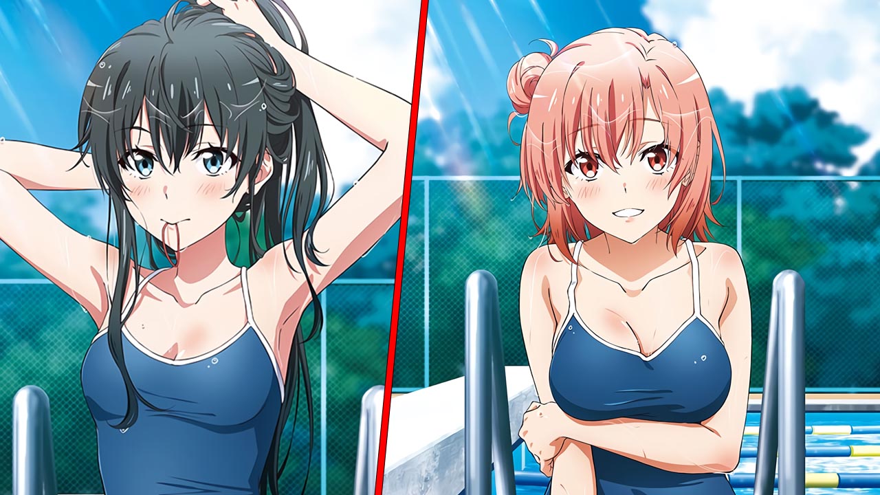 Oregairu Iroha, Yukino y Yui lucen coquetos trajes de baño escolares