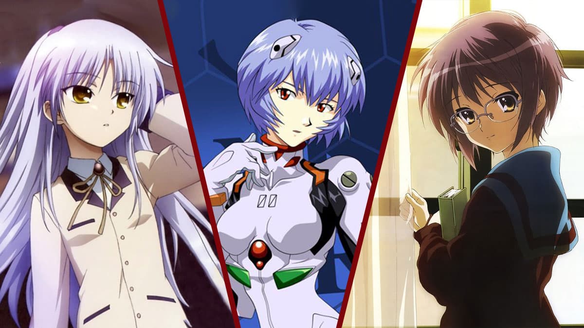 heroinas kuudere angel, rei ayanami, yuki nagato