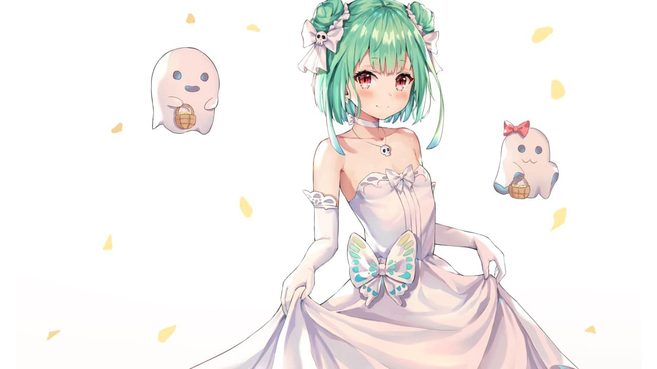 vtuber Hololive Rushia_vestido_de_bodas