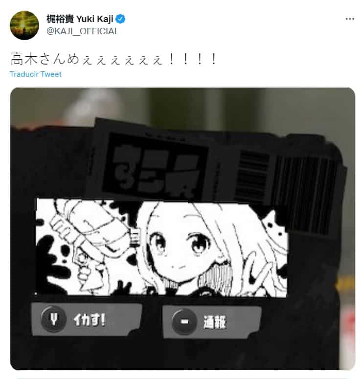 El creador de Karakai Jouzu no Takagi-san sorprende con una ilustración en Splatoon 3