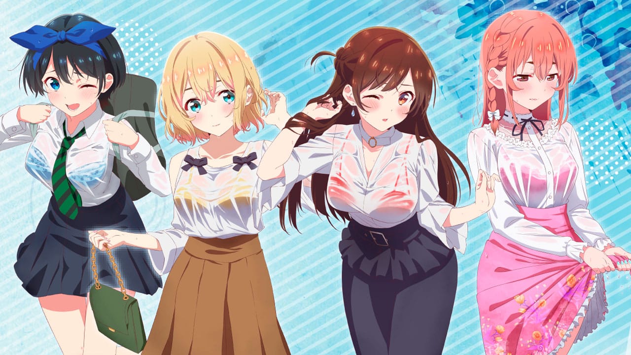 Las waifus de Kanojo, Okarishimasu lucen sus blusas mojadas para una colaboración
