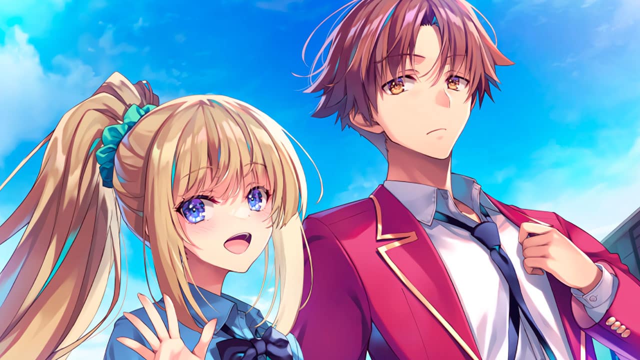 Youkoso Jitsuryoku 2 - Kei y Kiyotaka protagonizan la portada del primer volumen Blu-Ray/DVD