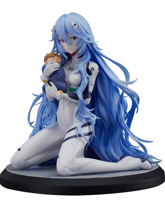 Evangelion Rei Ayanami con cabello largo