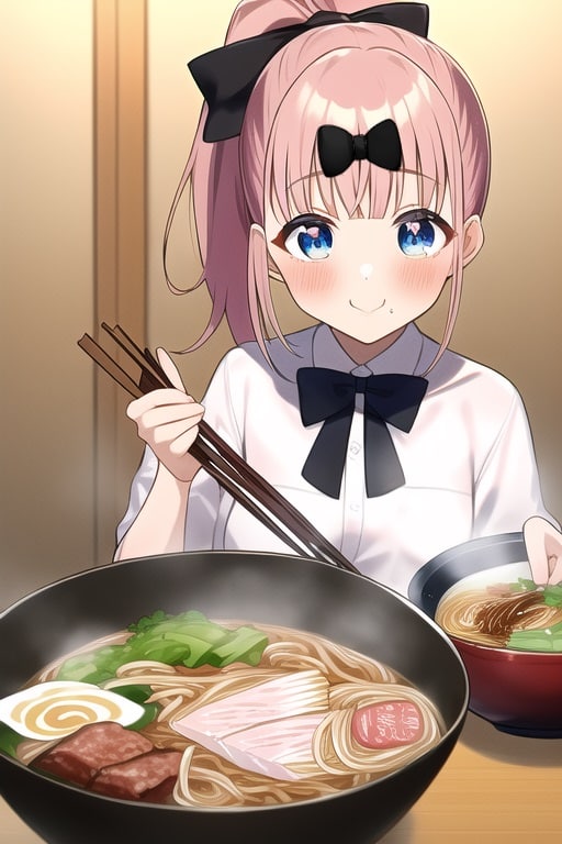 Kaguya-sama: Love is War - IA intenta dibujar a Chika comiendo ramen y termina mal