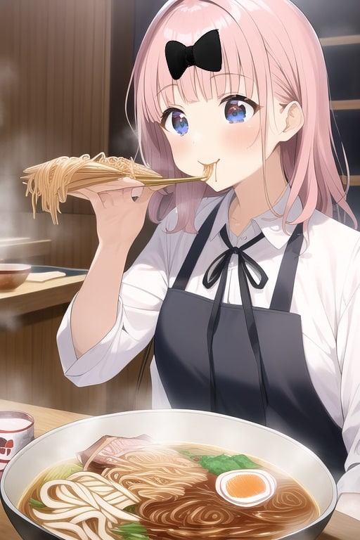 Kaguya-sama: Love is War - IA intenta dibujar a Chika comiendo ramen y termina mal