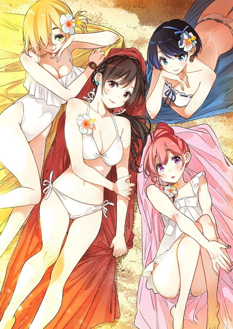 Kanojo, Okarishimasu Ruka Sarashina ilustración traje de baño