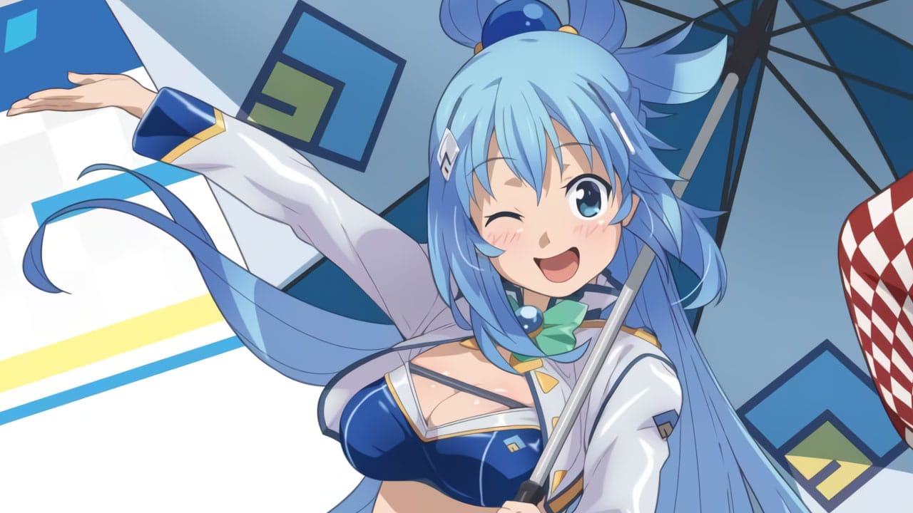 Konosuba Aqua racing figura