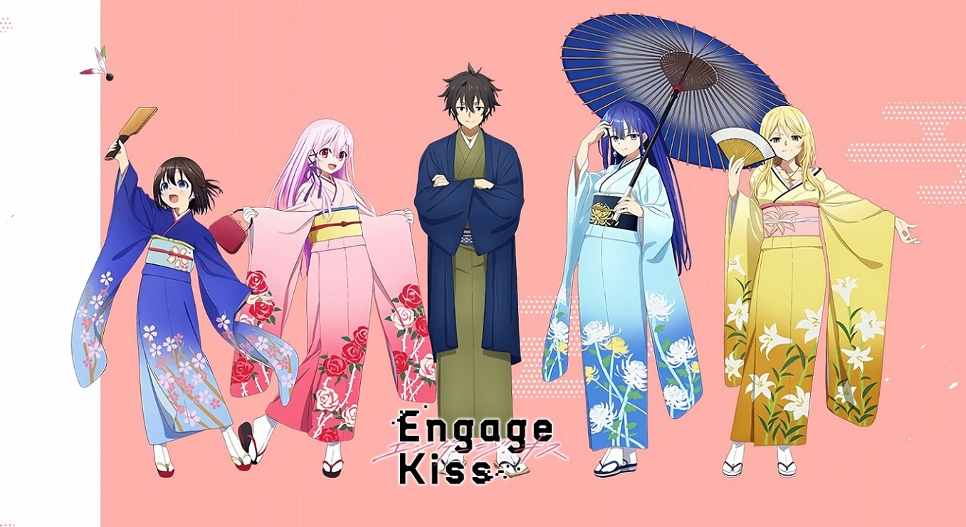 Las chicas de Engage Kiss visten tiernos kimonos para un evento especial