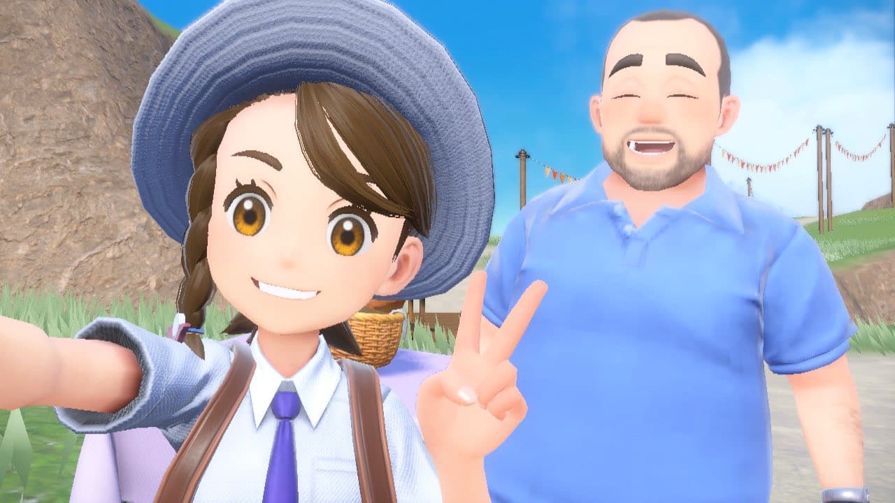 Pokémon Scarlet and Violet selfie perturbadora ilustración H