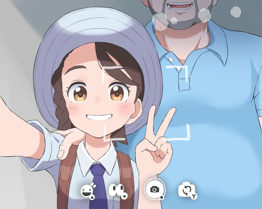 Pokémon Scarlet and Violet selfie perturbadora ilustración H