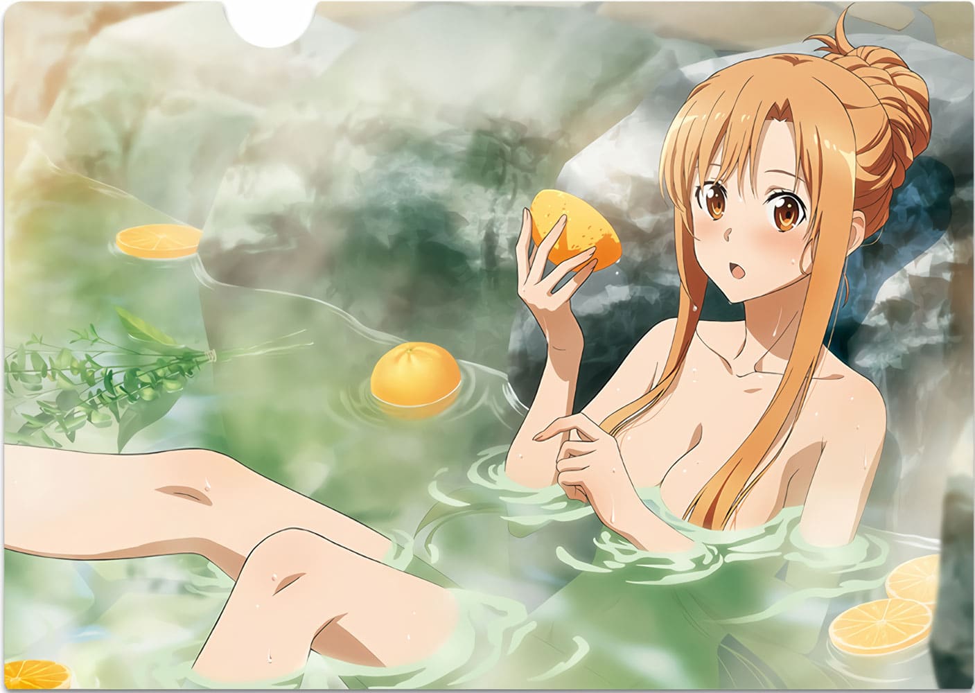 Sword Art Online: Asuna toma un baño en una atrevida ilustración